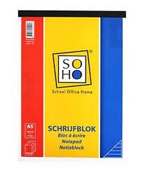 SOHO SCHRIJFBLOK A5 LIJN 10 STUKS (4201)